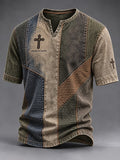 Men's Vintage Faith Faux-Linen T-shirt