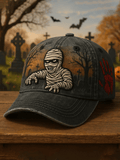 Unisex Vintage Halloween Print Hat