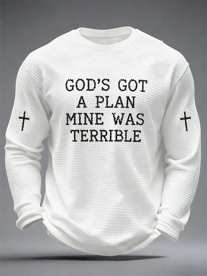 Men's God's Got A Plans Mine Was Terrible Faith Print T-shirt