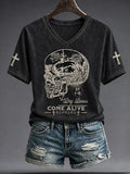 Women's Print Round Neck T-shirt