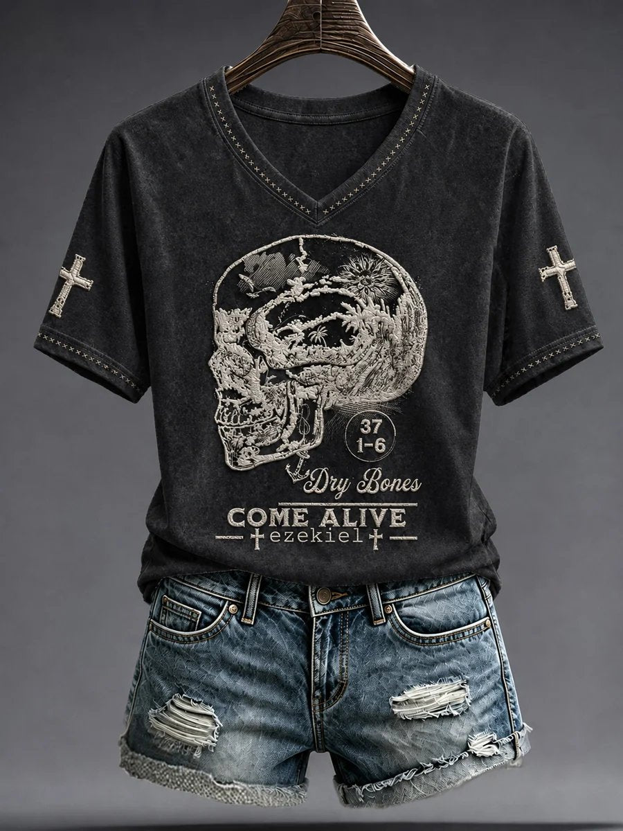 Women's Print Round Neck T-shirt