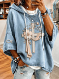 Women's Faith Cross Print Hooded Sweatshirt