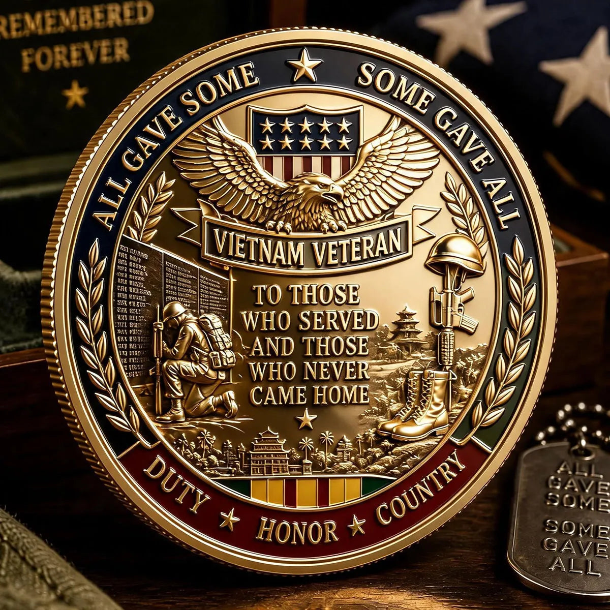 Vietnam Veteran Commemorative Metal Medal