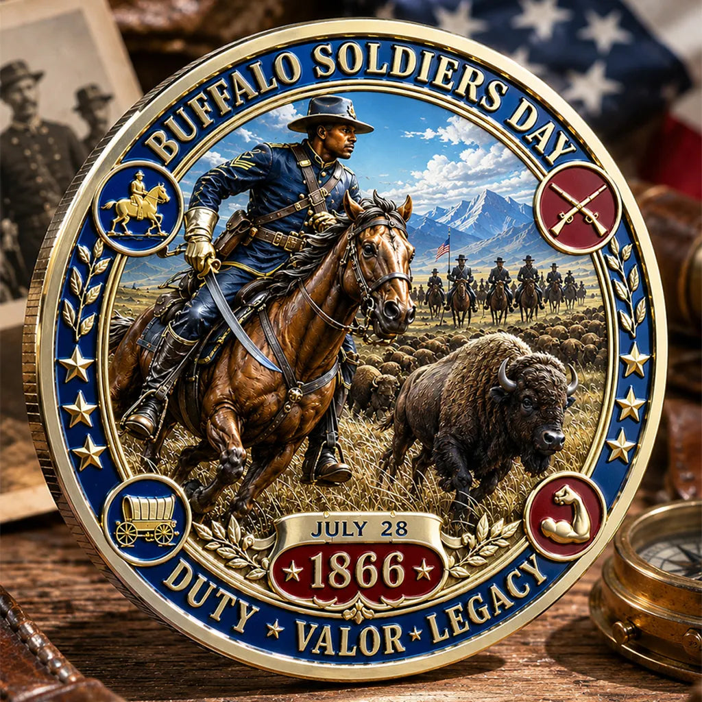 Buffalo Soldiers Day Commemorative Metal Medal