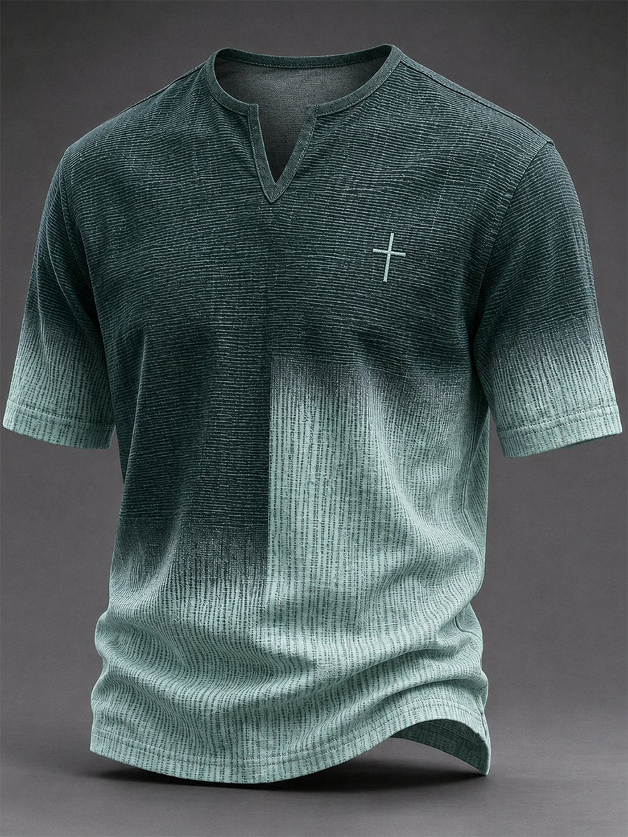 Men's Vintage Faith Faux-Linen T-shirt