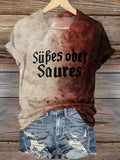 Women's Bloodstained Trick or Treat Print T-Shirt