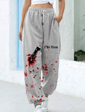 Women's Halloween I'M FINE Bloodstained Sweatpants