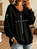 Women'S Faith-Print Hoodie