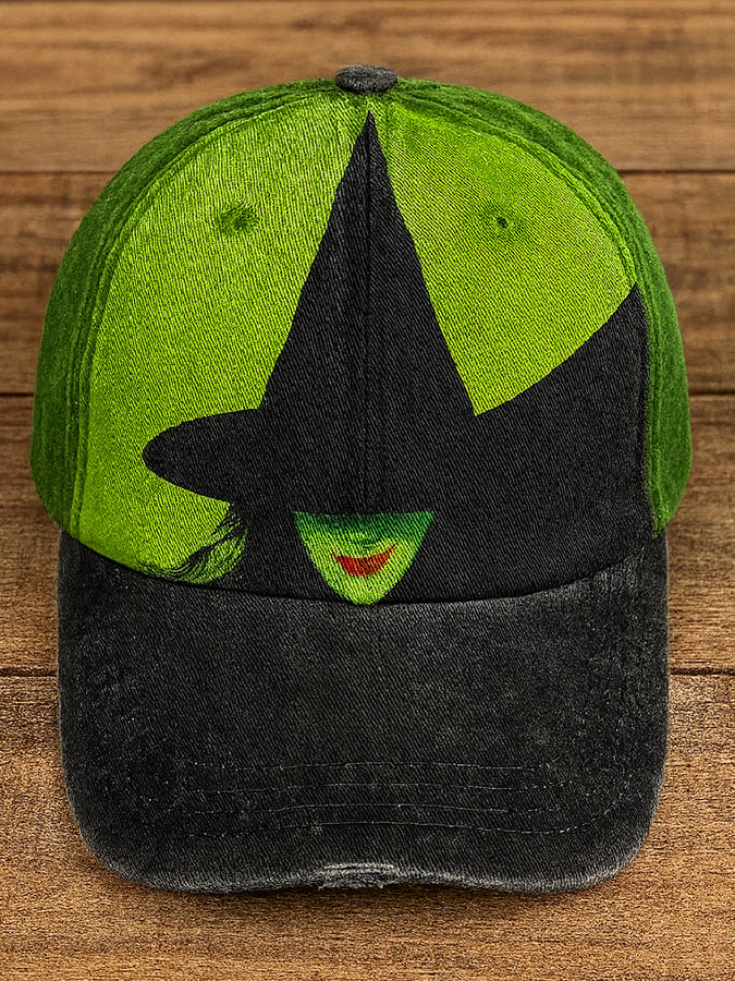 Unisex Witch Print Baseball Cap