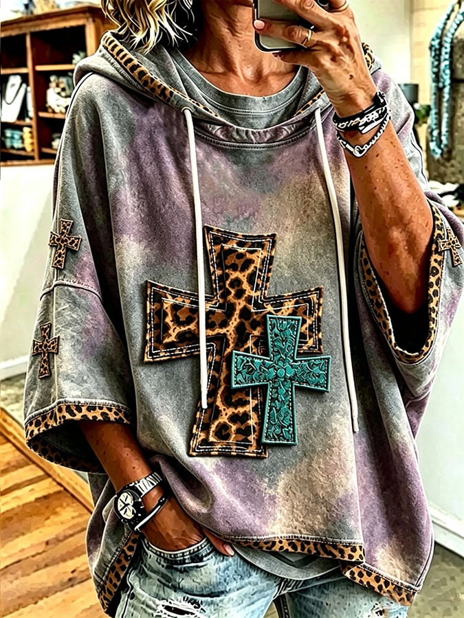 Women's Casual Printed Loose Sweatshirt