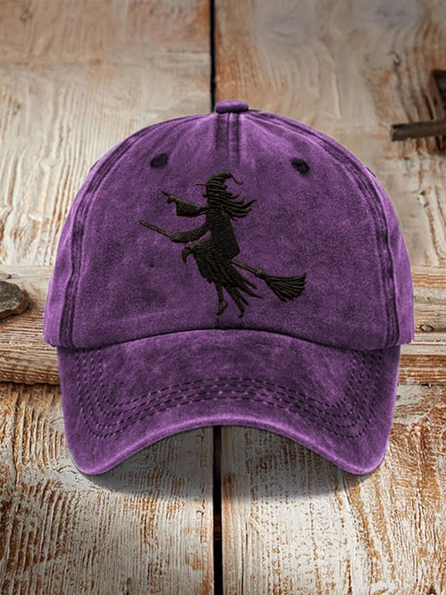 Halloween Witch Print Baseball Cap