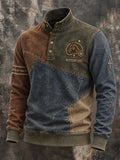 Men's Vintage Western Print Top