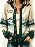 Women's Be Still And Know Psalm 46:10 Print Knit Cardigan