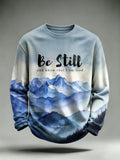 Men's Be Still And Know Print Long-Sleeve T-Shirt