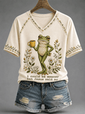 Women's I Could Be Meaner But Jesus Said No  Printing  T-Shirts