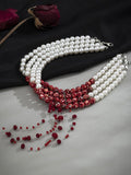 Halloween Gothic Dark Blood Faux Pearl Choker
