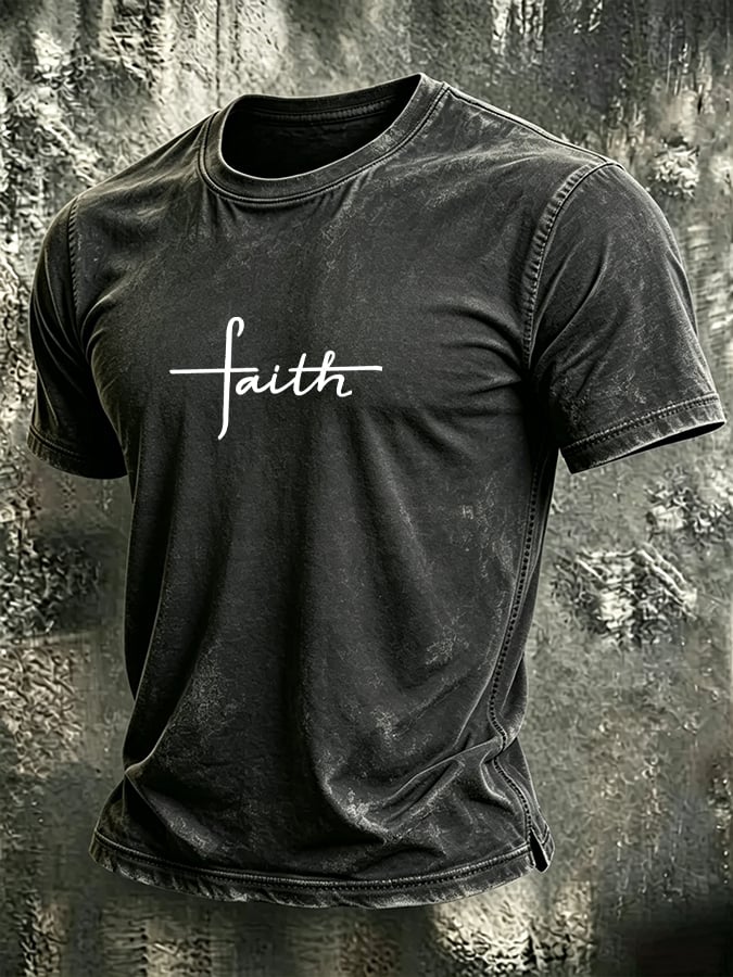 Men's Faith Printing  T-Shirts