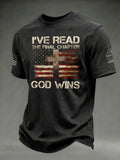 Men's Faith American Flag Print Short-Sleeved T-Shirt