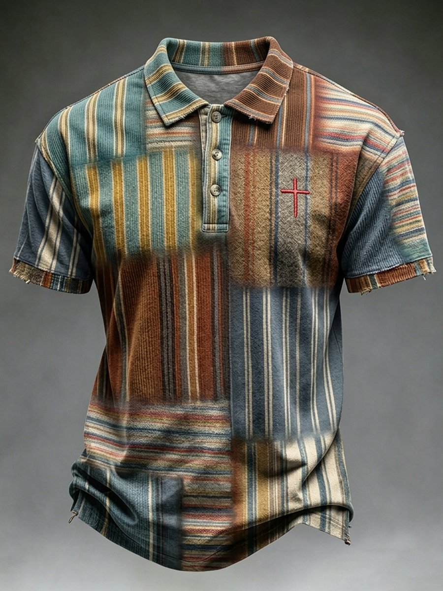 Men's Retro Faith Short-Sleeve Polo Shirt