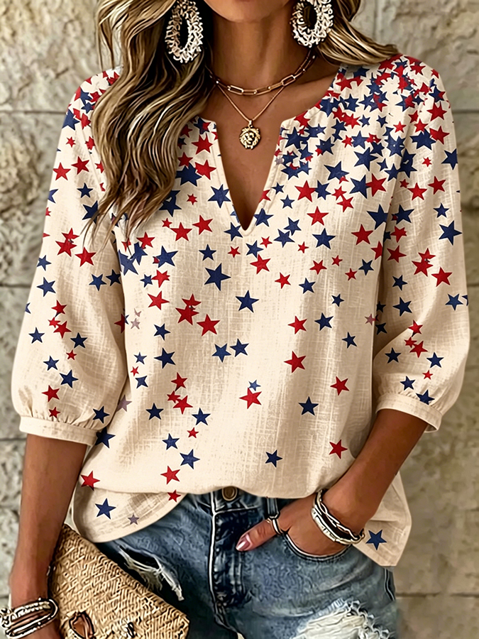 Women's 250th Anniversary Printed Casual Top