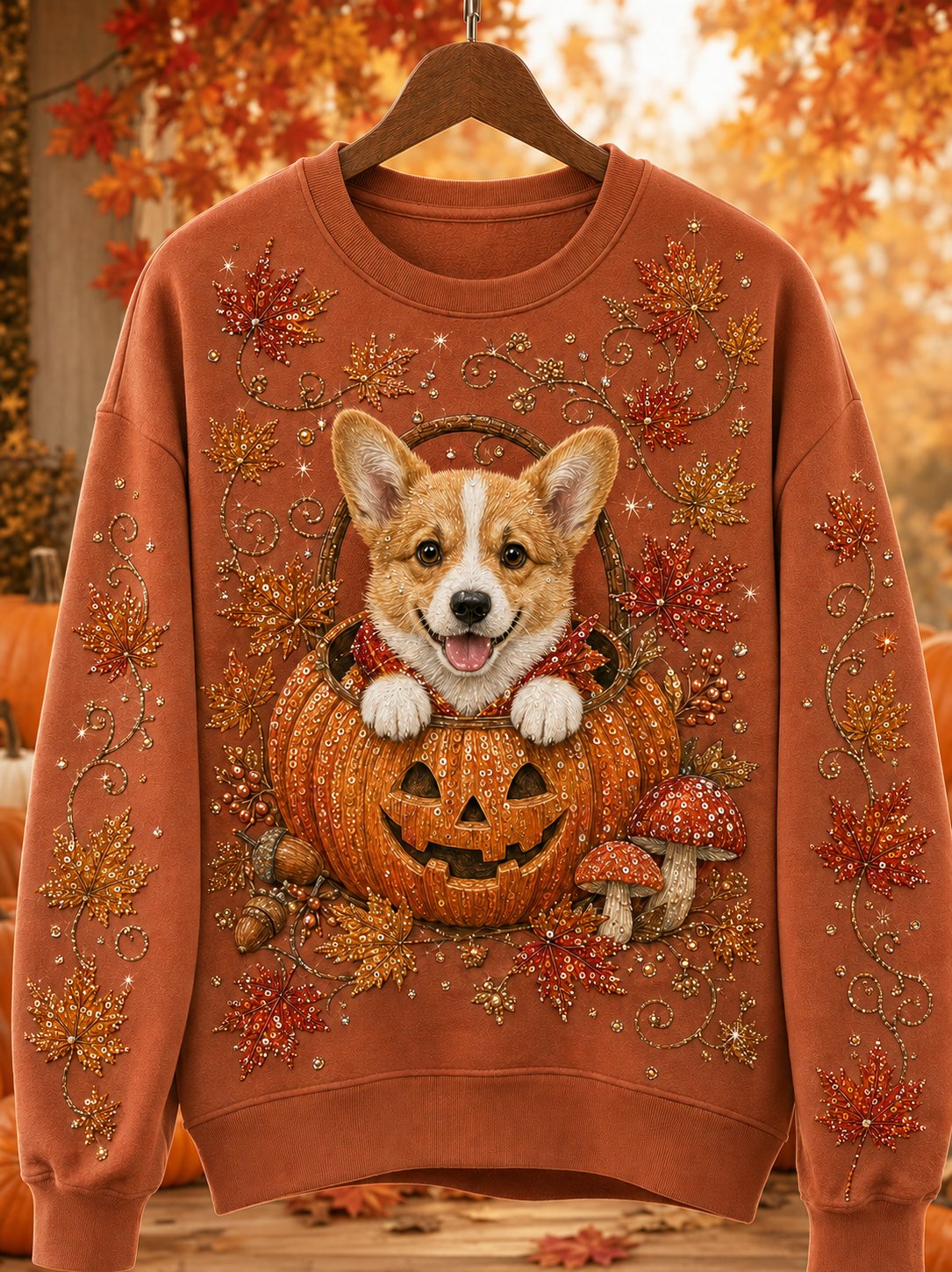 Women's Autumn Casual Animal Print Crewneck Sweatshirt