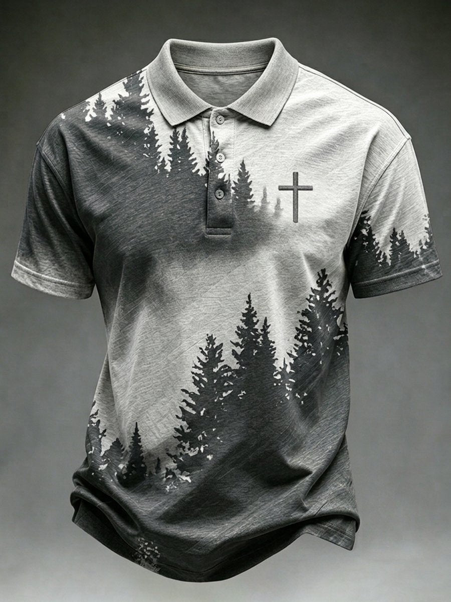 Men's Retro Faith Short-Sleeve Polo Shirt