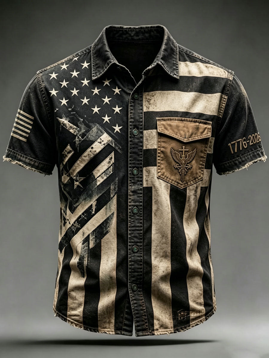 Men'S 250Th Anniversary National Print  Shirt