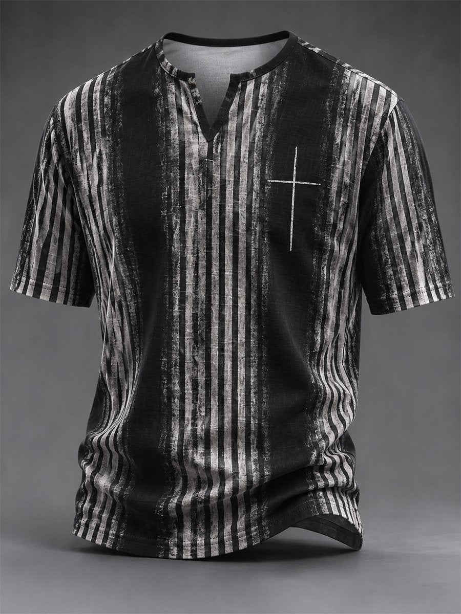 Men's Vintage Faith Faux-Linen T-shirt