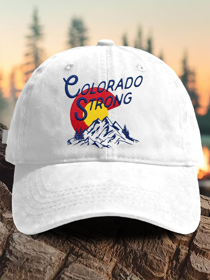 Retro Colorado Strong Colorado Wildfires Praying For The Firefighters Print Baseball Cap