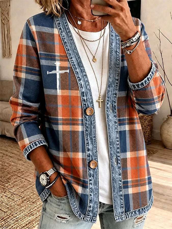 Women's Casual Printed Cardigan