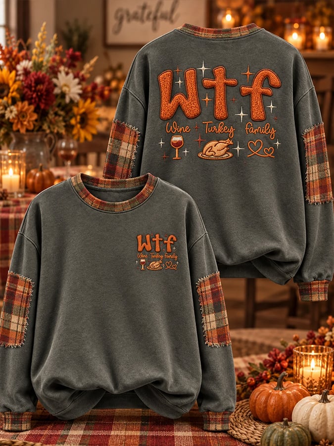 Women'S Thanksgiving-Themed Casual Sweatshirt