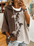Women's Western Faith-Print Loose Sweatshirt