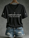 Women's God's Got A Plans Mine Was Terrible Faith Print T-shirt