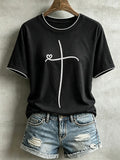 Women's Faith Print Casual T-shirt