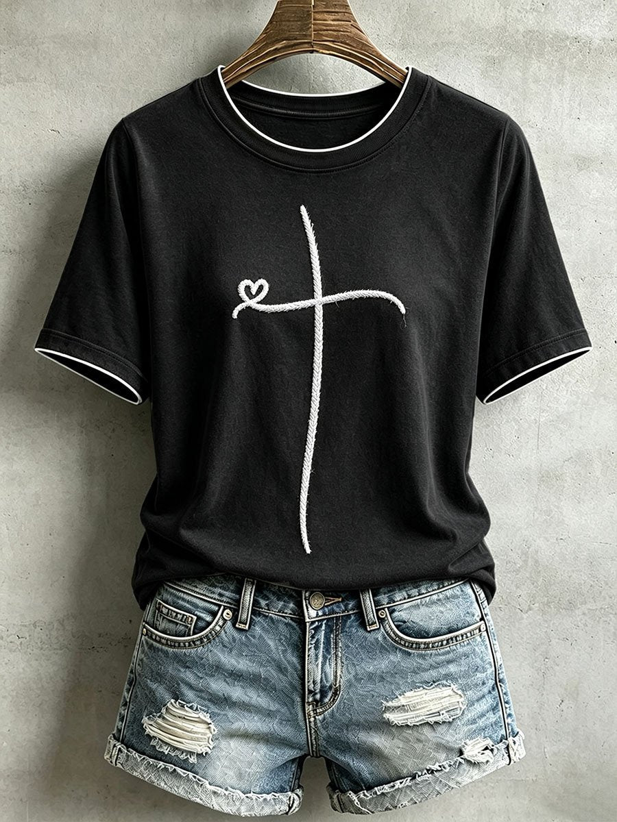 Women's Faith Print Casual T-shirt