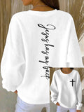Women's Jesus Has My Back Printed Sweatshirt