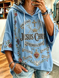 Women's Faith Print Hooded Sweatshirt