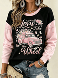 Women's Faith Print Casual Sweatshirt