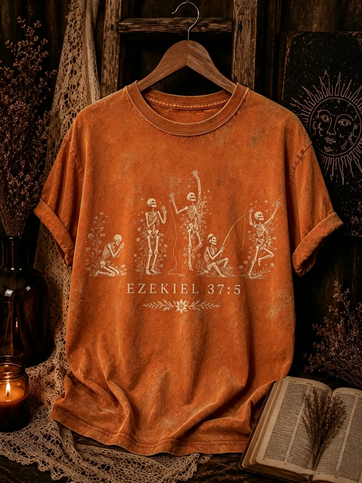 Women's Faith Lover Dry Bones Come Alive Halloween Printed T-shirt