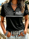 Women's Faith Print Polo