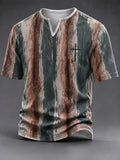 Men's Vintage Faith Faux-Linen T-shirt