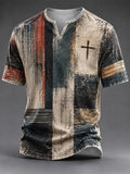 Men's Vintage Faith Faux-Linen T-shirt