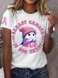Women's Breast Cancer Is Boo Sheet Pink Halloween Ghost Breast Cancer Awareness Warrior Tee