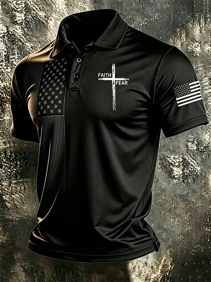 Men's Faith Print Casual Short-Sleeve T-Shirt