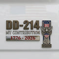 Veteran DD-214 Metal Car Emblem/Badge