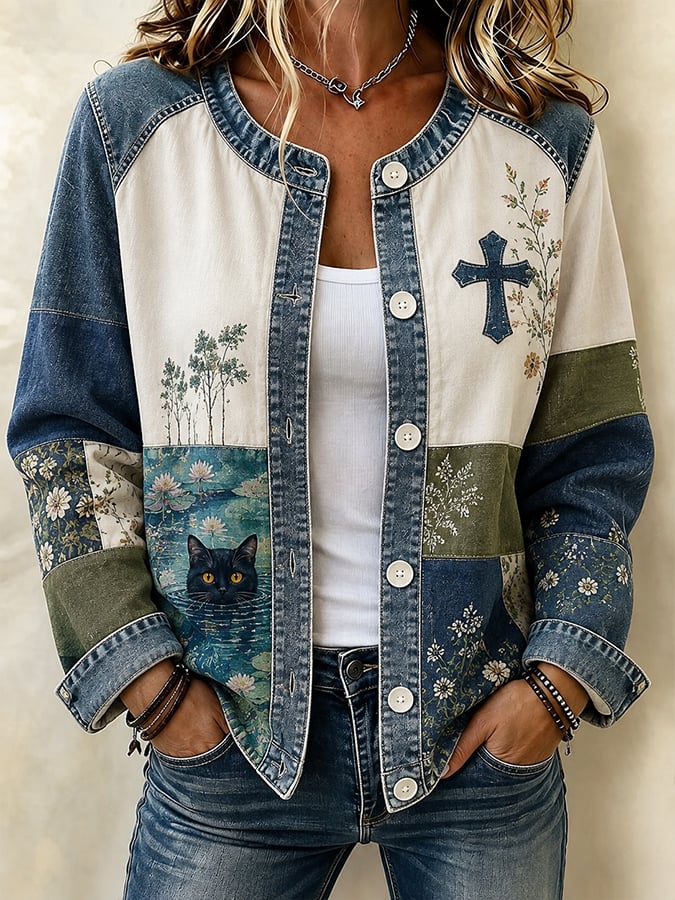 Women'S "Faith" Print Casual Cardigan