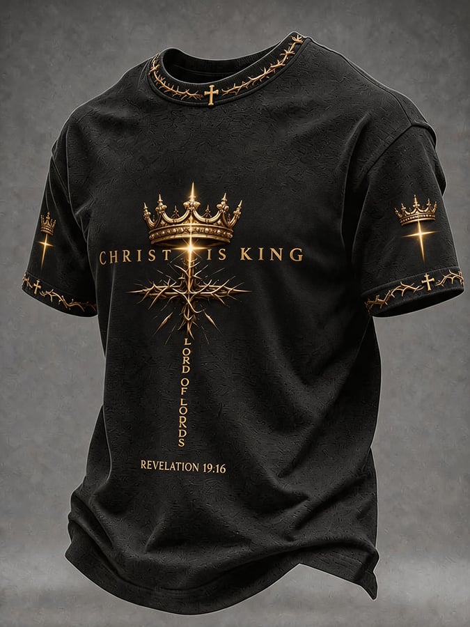 Men'S Faith Overcoming Fear Print T-Shirt