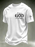 Men's Faith “Without God I Am Nothing,”waffle knit T-shirts