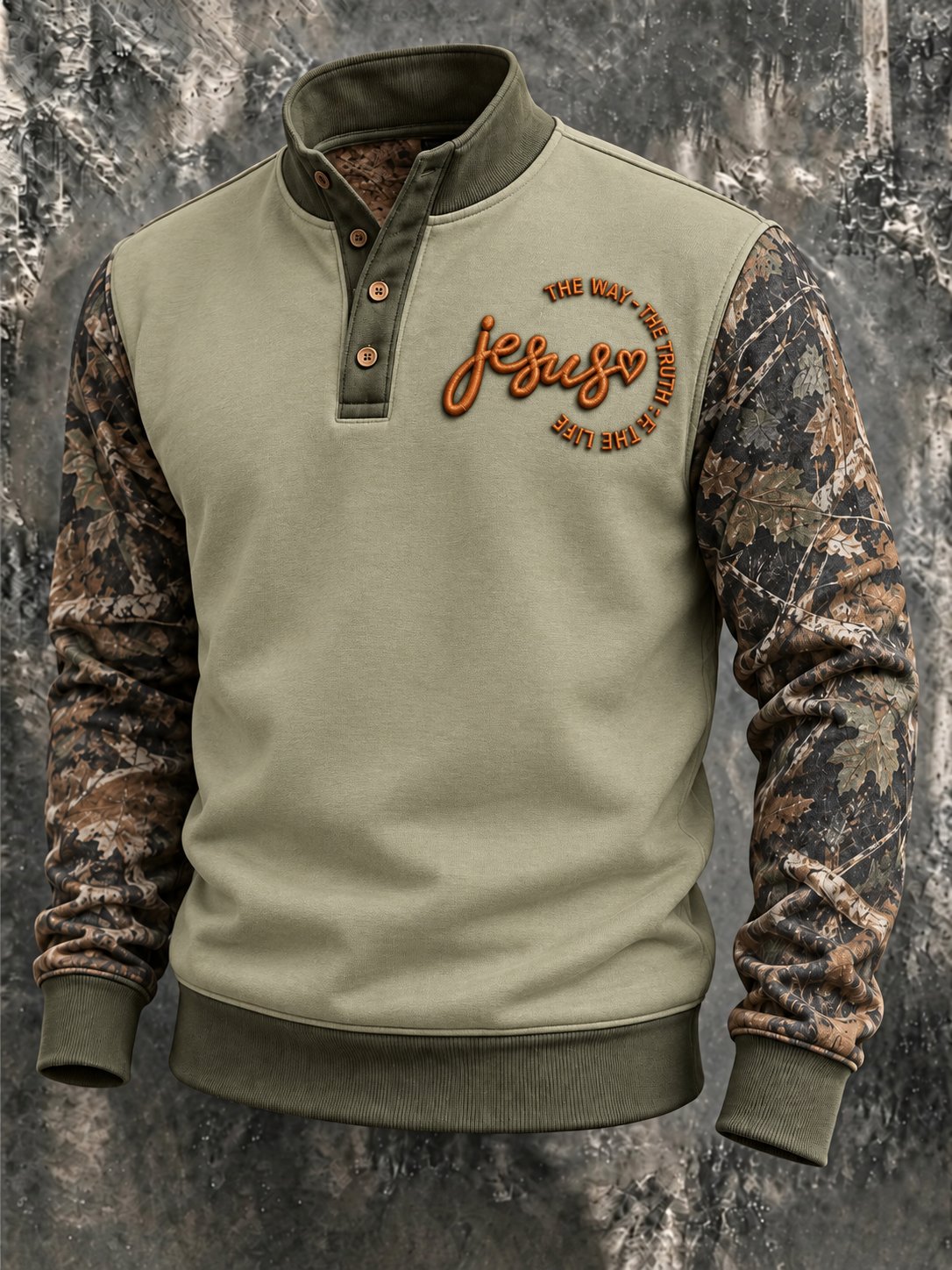Men's Faith-Themed Printed Top