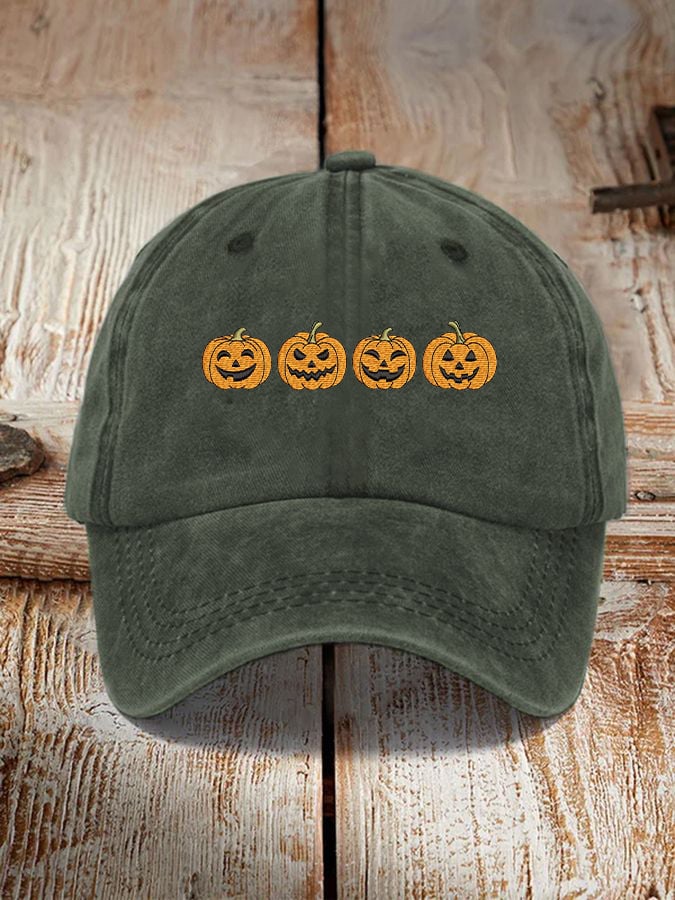 Unisex Halloween Pumpkin  Print Hat